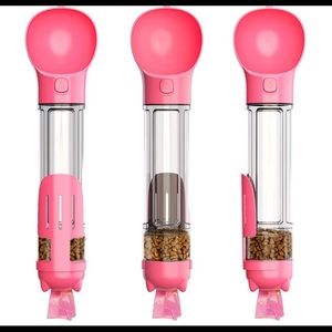 Multifunctional dog water bottle - pink